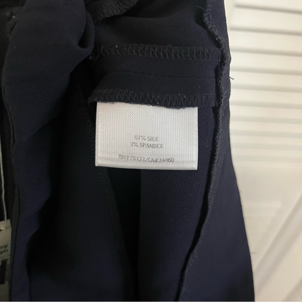 Eileen Fisher Medium Navy Blue Silk Blend Pants Trousers New - Picture 5 of 5